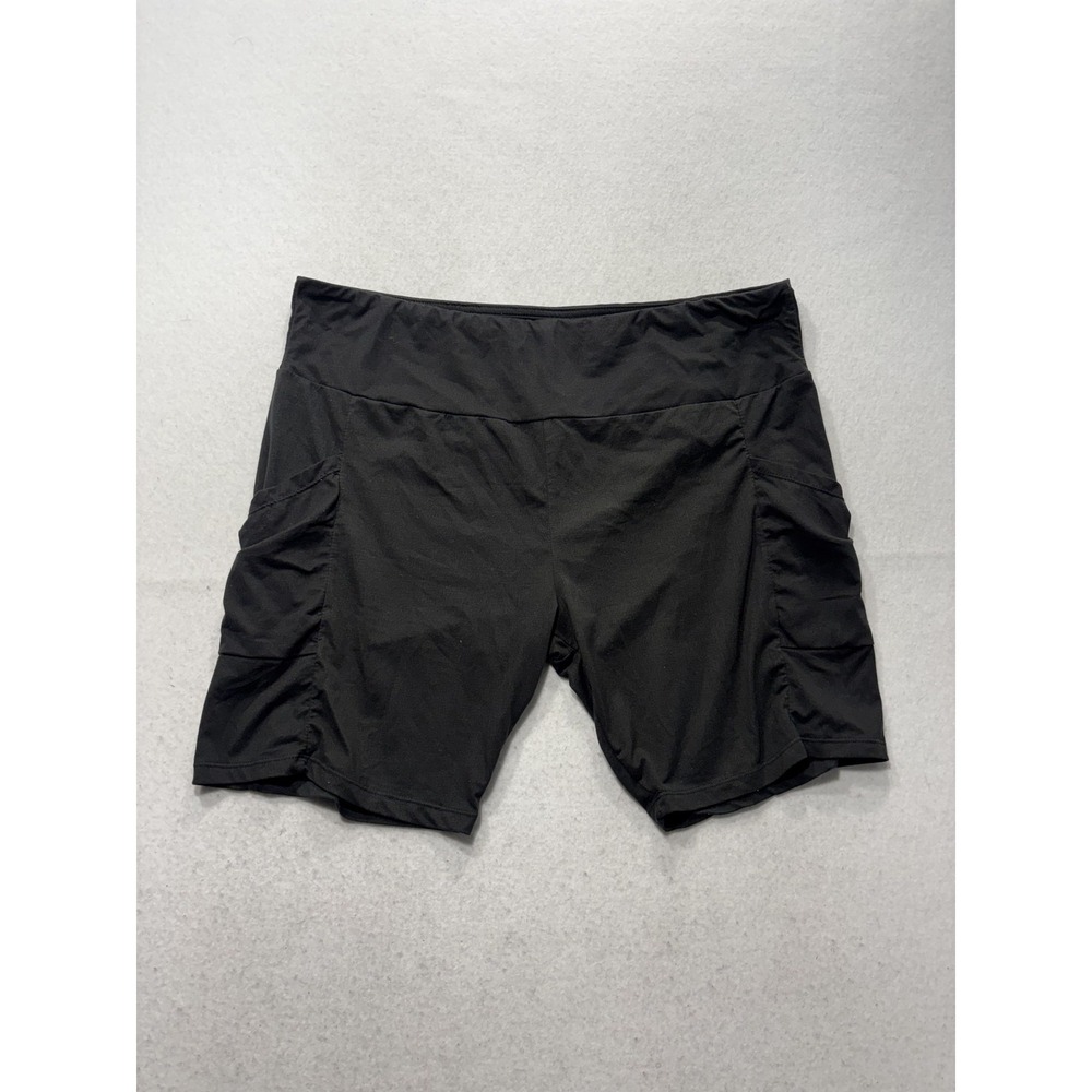 Classic Concepts Biker Shorts Womens 2XL Black 8.5 Inseam Pocket 2PK-JB1778P-HG